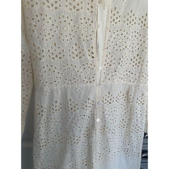 INNIKA CHOO Etta Keet Dress In Broderie Fern Cream Size 1/Small Vacation Resort - Picture 7 of 16